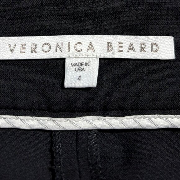 Veronica Beard black slim leg Renzo pants w/silver buttons sz 4 - Picture 8 of 10